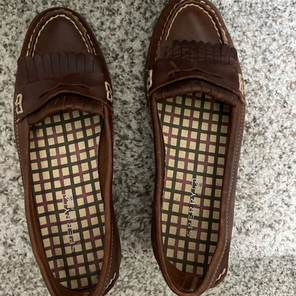 Sperry Top Sider Avery Leather Brown Loafer Size 7
